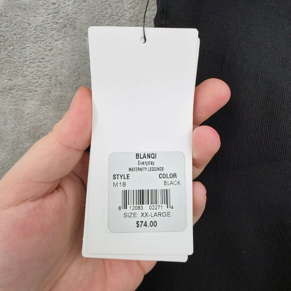 Blanqi Everyday Maternity Leggings XXL Black Support Stretch Pregnant Casual New - Picture 8 of 10